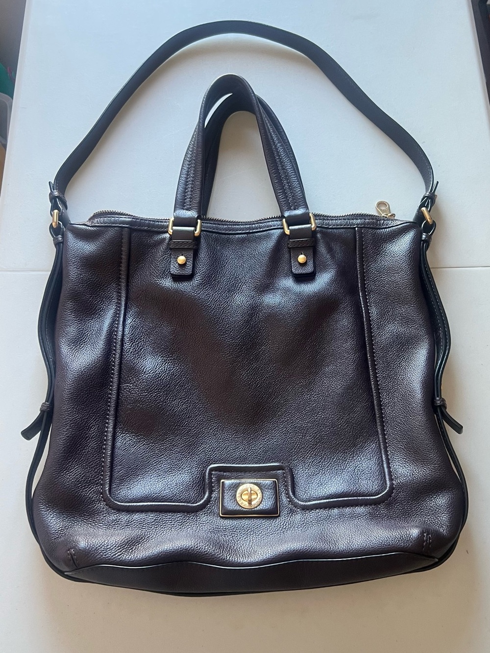 MARC By MARC JACOBS Brown Leather Tote Bag